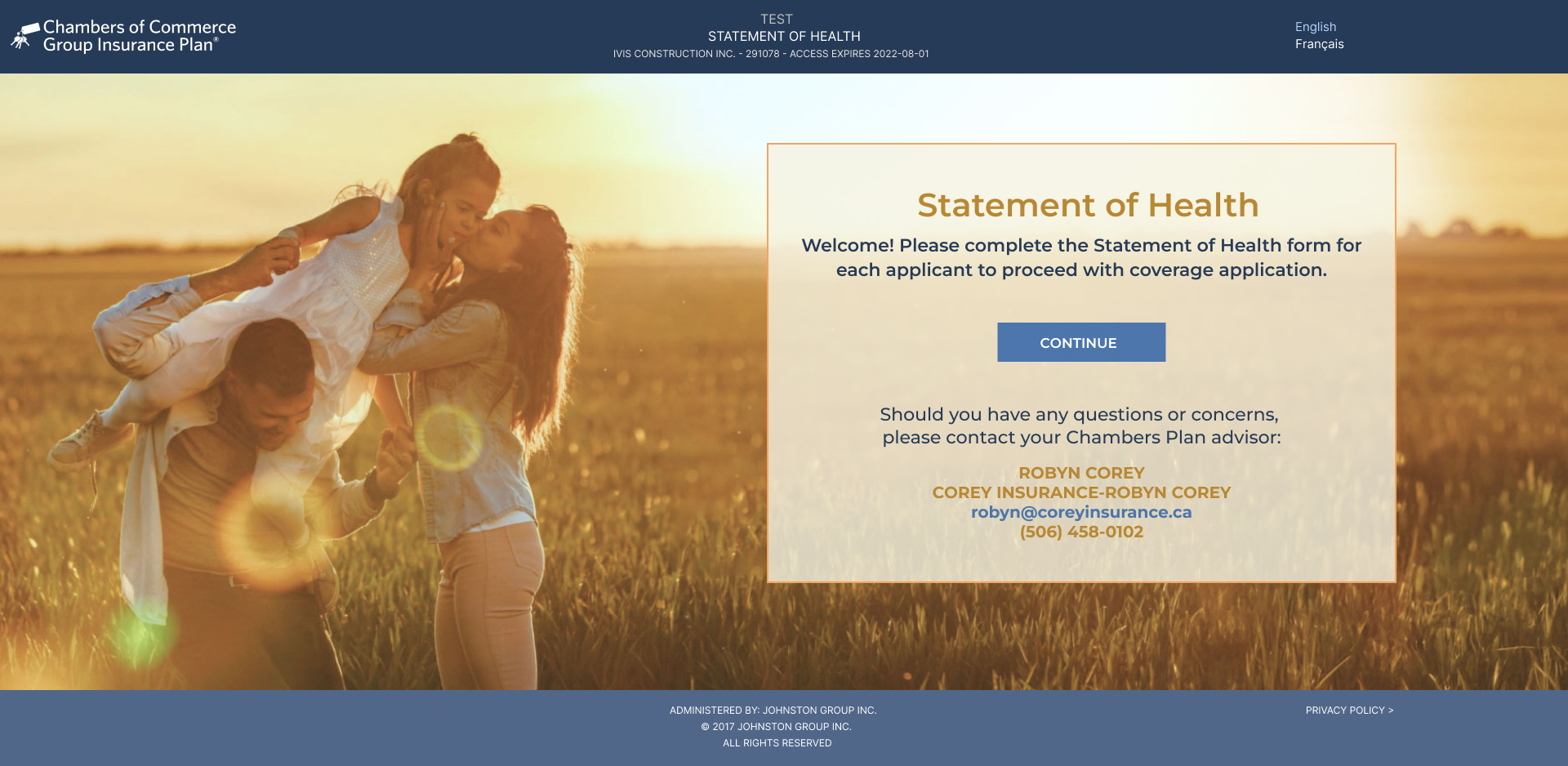 Statement of Health mockup